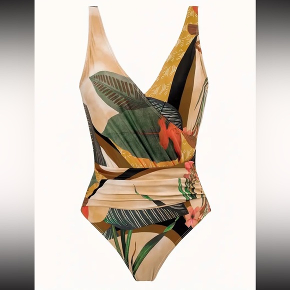 Tropical Print Swimsuit - Picture 3 of 4